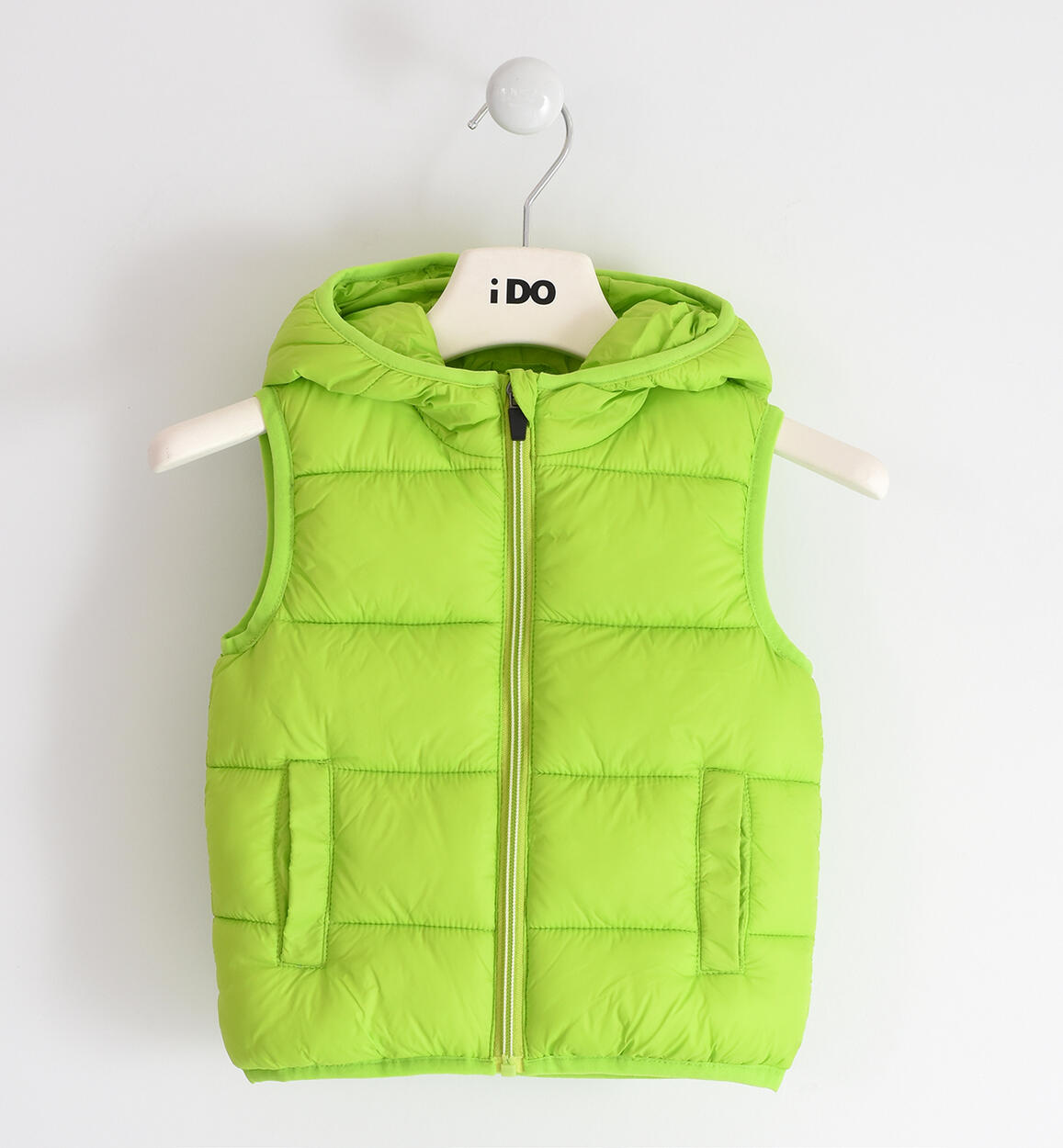 Gilet bambino con cappuccio VERDE iDO