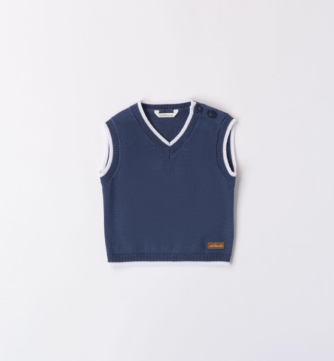 Boys' 100% cotton waistcoat BLUE Minibanda