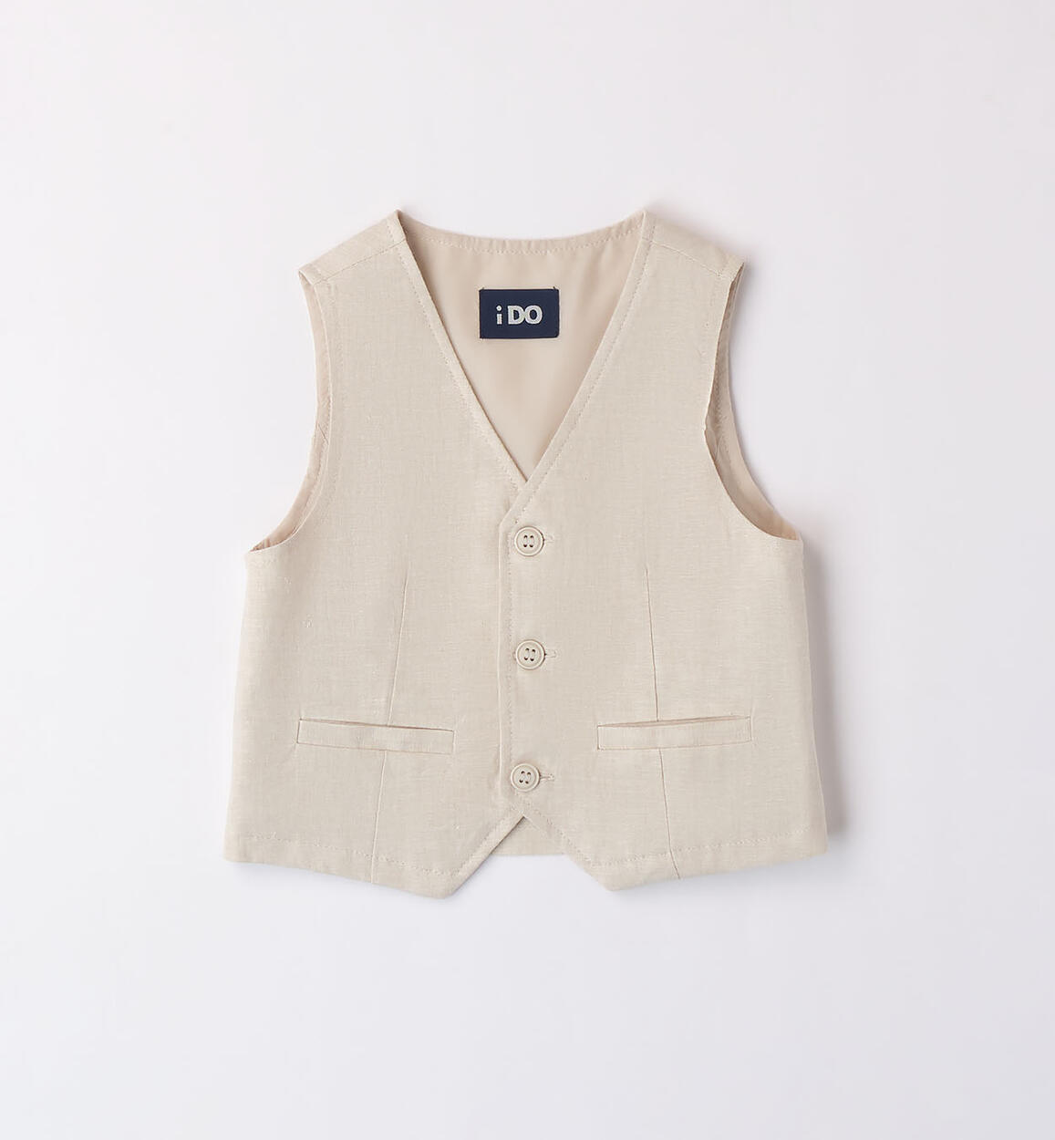 Gilet elegante in lino per bambino BEIGE iDO