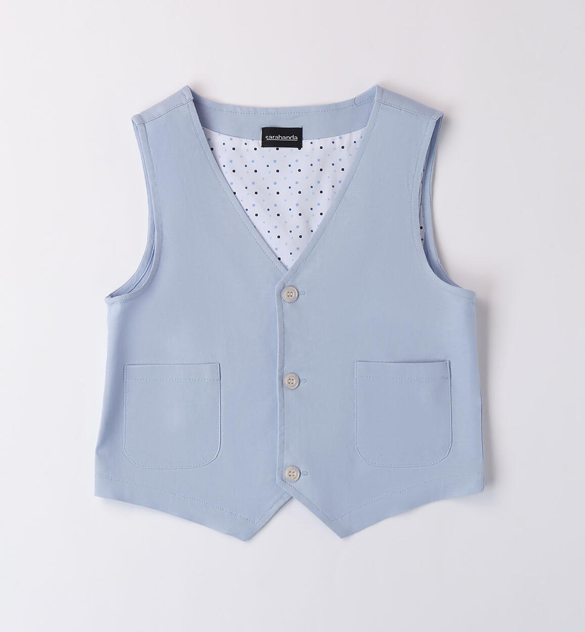 Gilet per ragazzo elegante AZZURRO Sarabanda