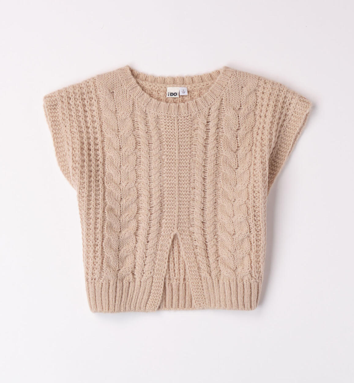 Gilet ragazza in tricot BEIGE iDO