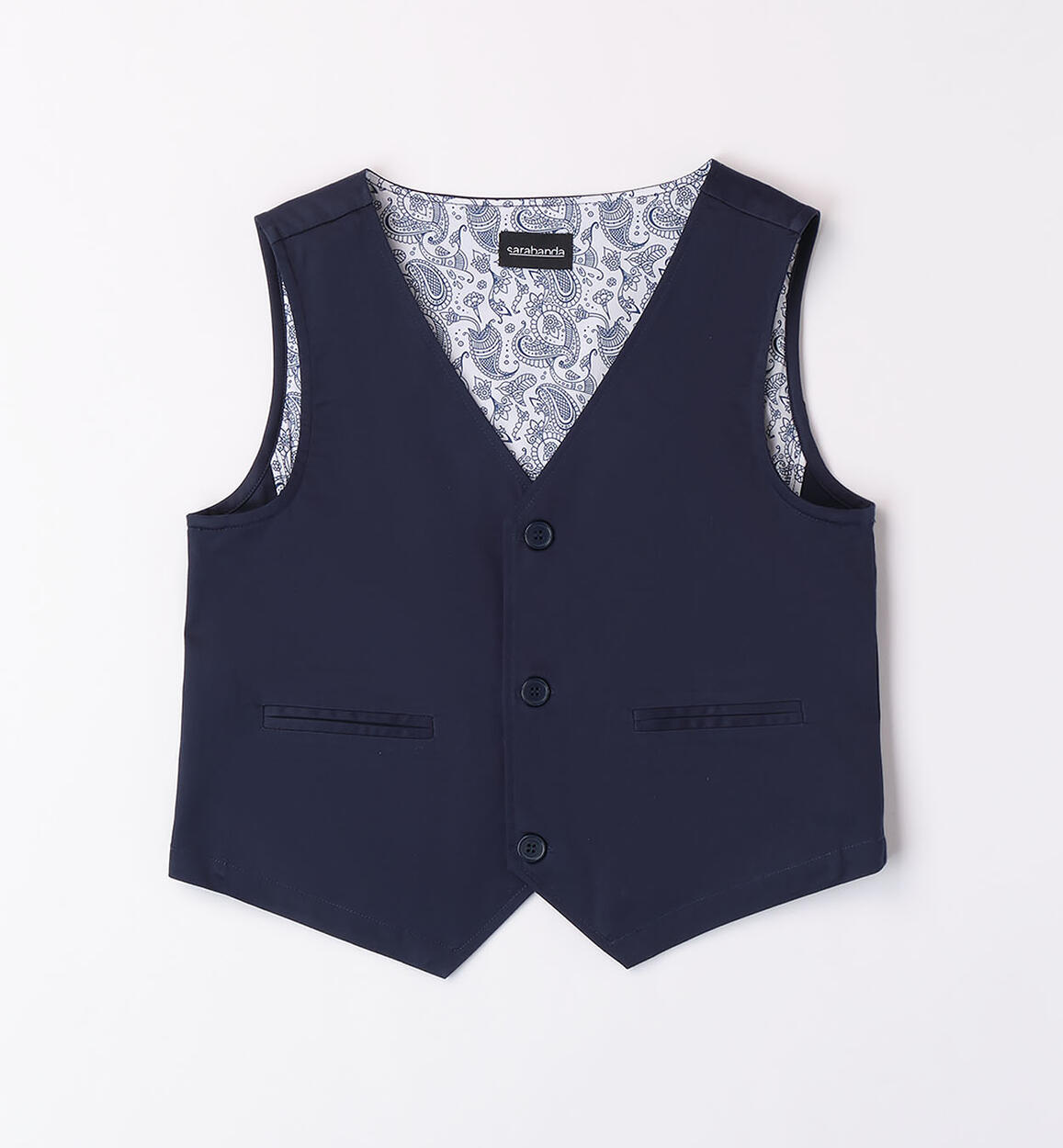 Gilet ragazzo elegante BLU Sarabanda