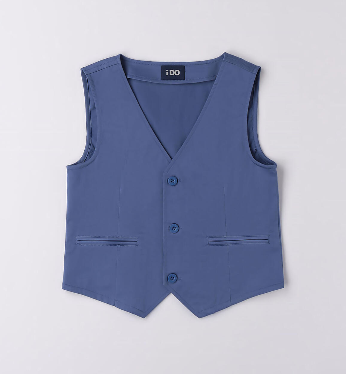 Gilet ragazzo in satin BLU iDO