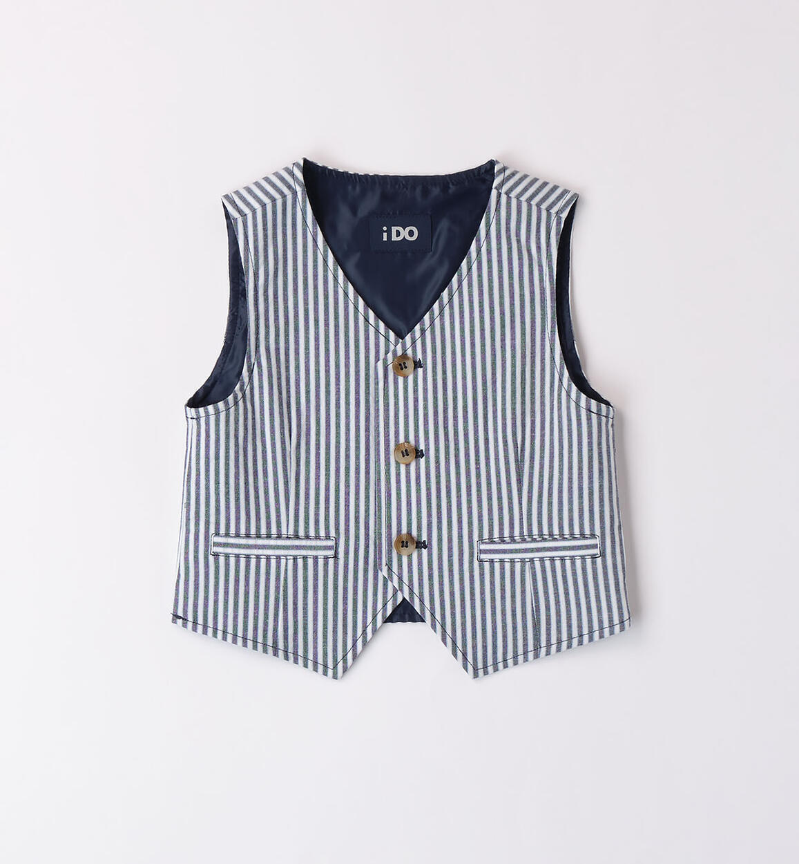 Gilet rigato per bambino BLU iDO