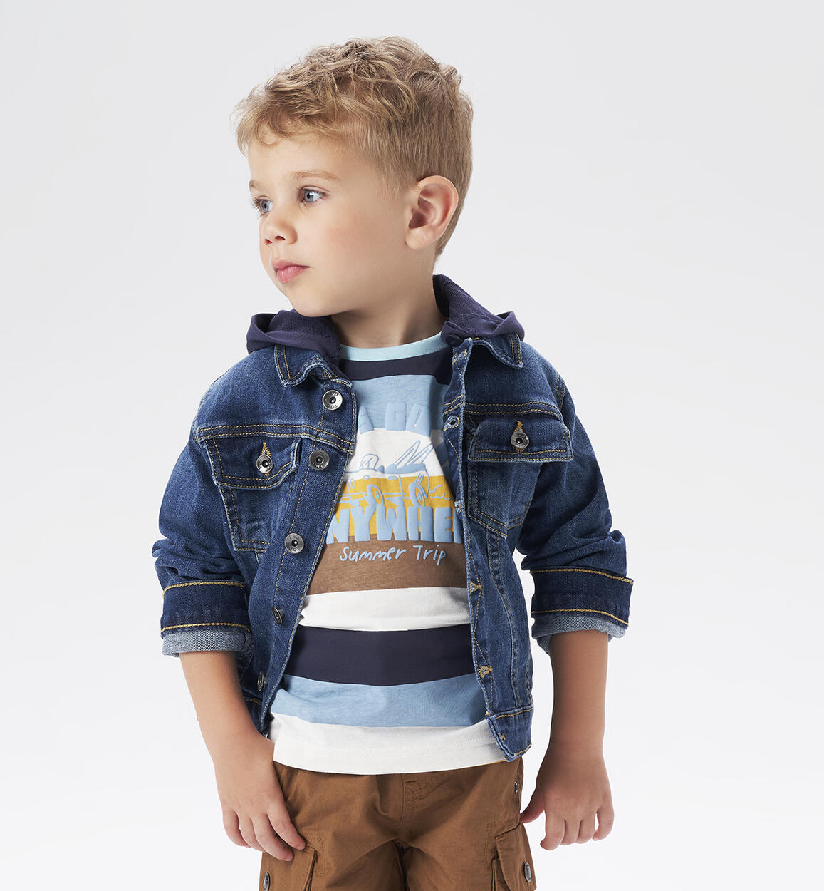 Giubbotto denim bambino BLU iDO