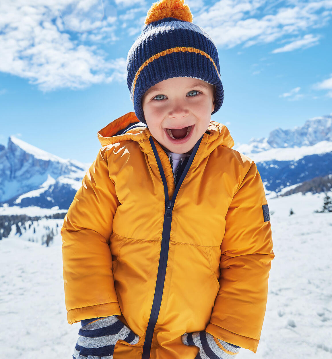 Giubbotto invernale bambino GIALLO Sarabanda