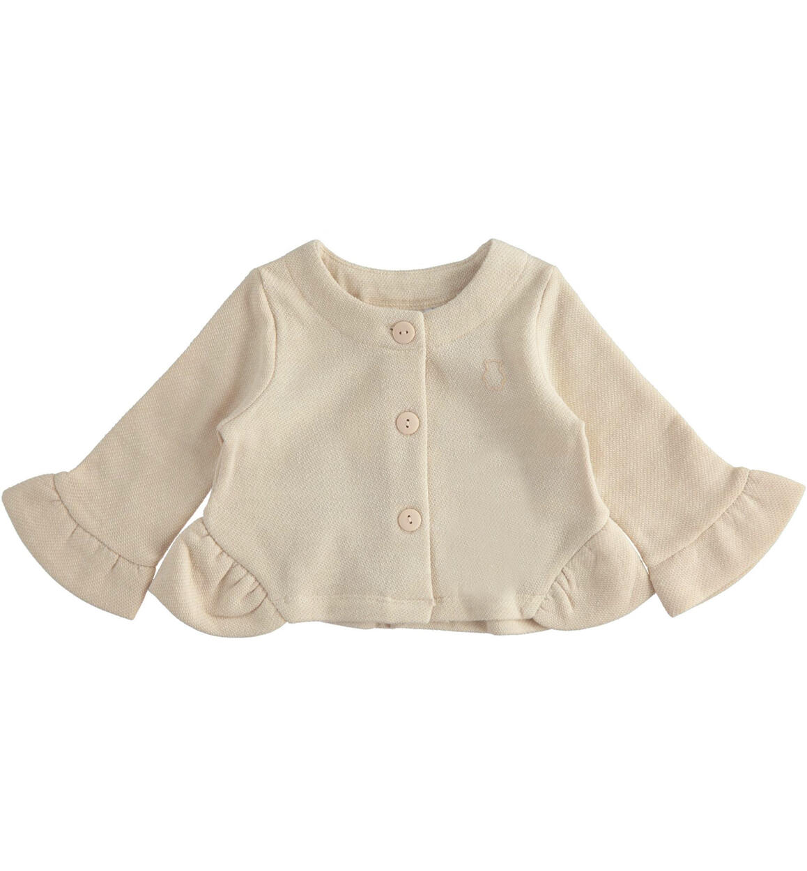 Golfino neonata con ruches BEIGE Minibanda