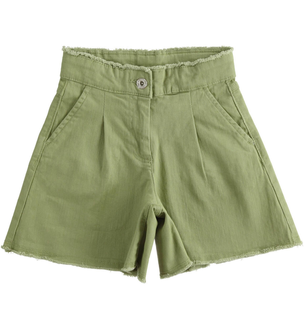 Gonna pantalone bambina in twill stretch VERDE iDO