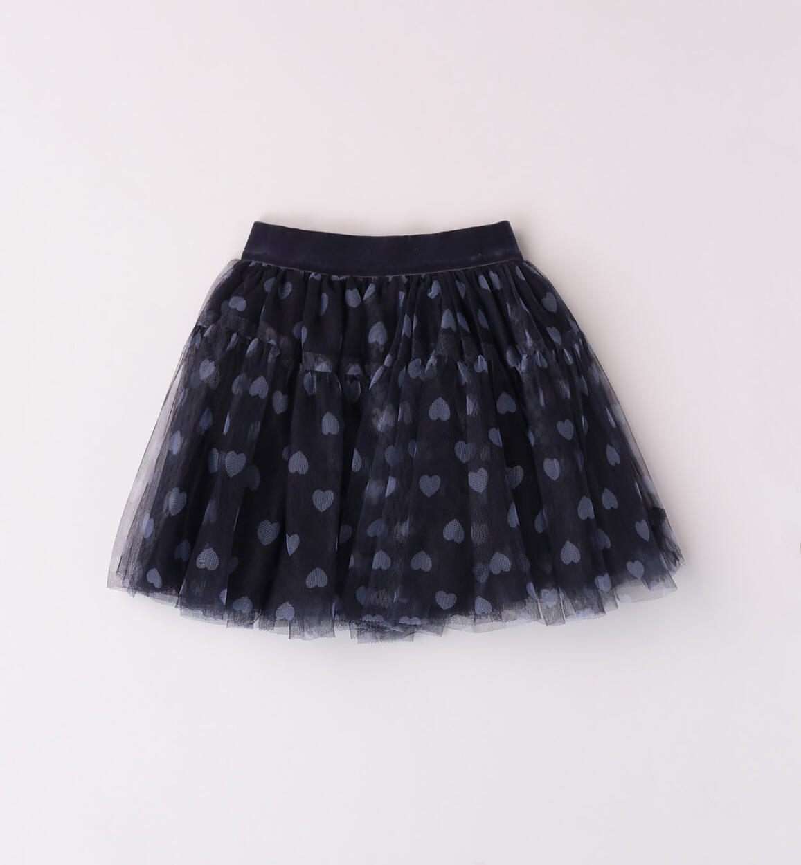 iDO heart-patterned tulle skirt for girls aged 9 months to 8 years BLUE iDO