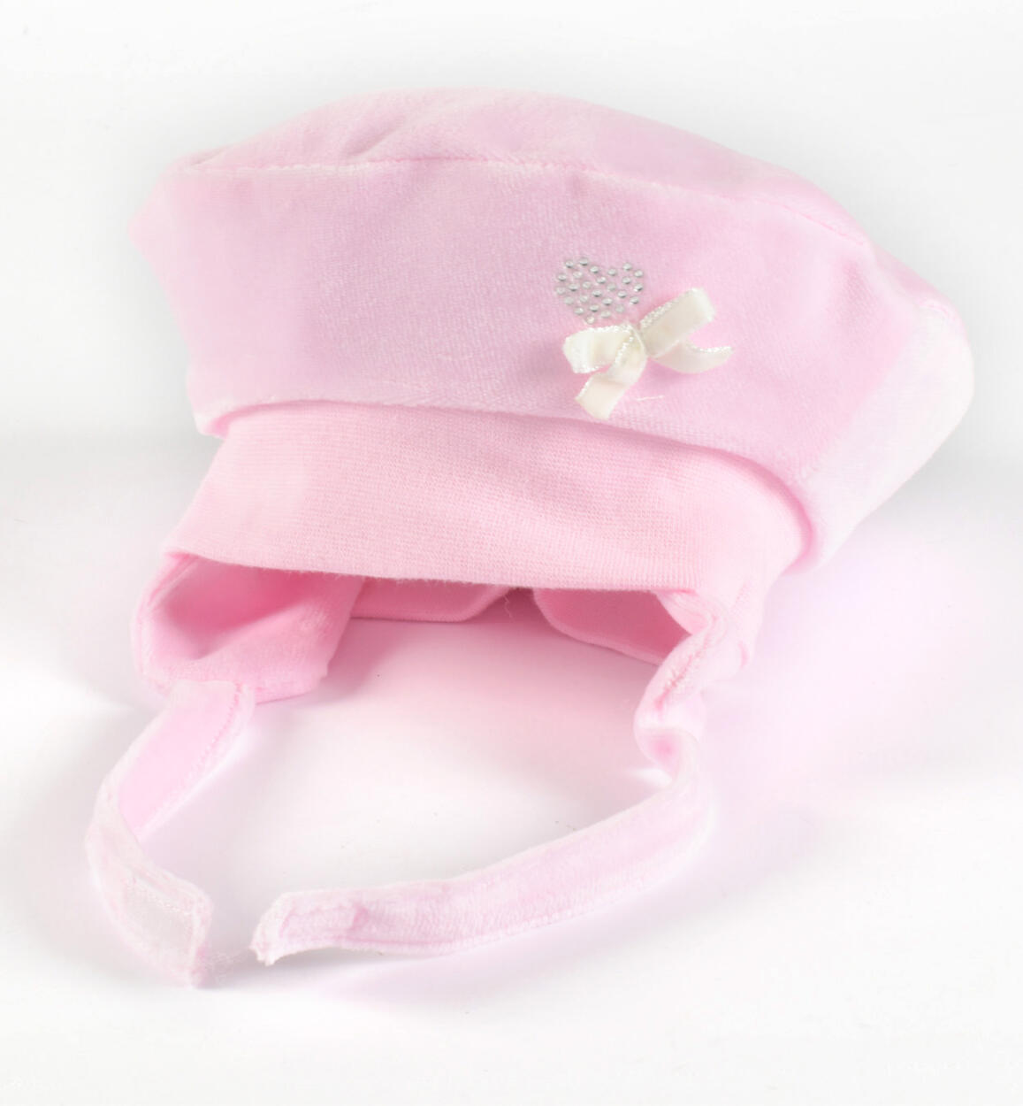 Grazioso cappello con paraorecchie in ciniglia ROSA iDO