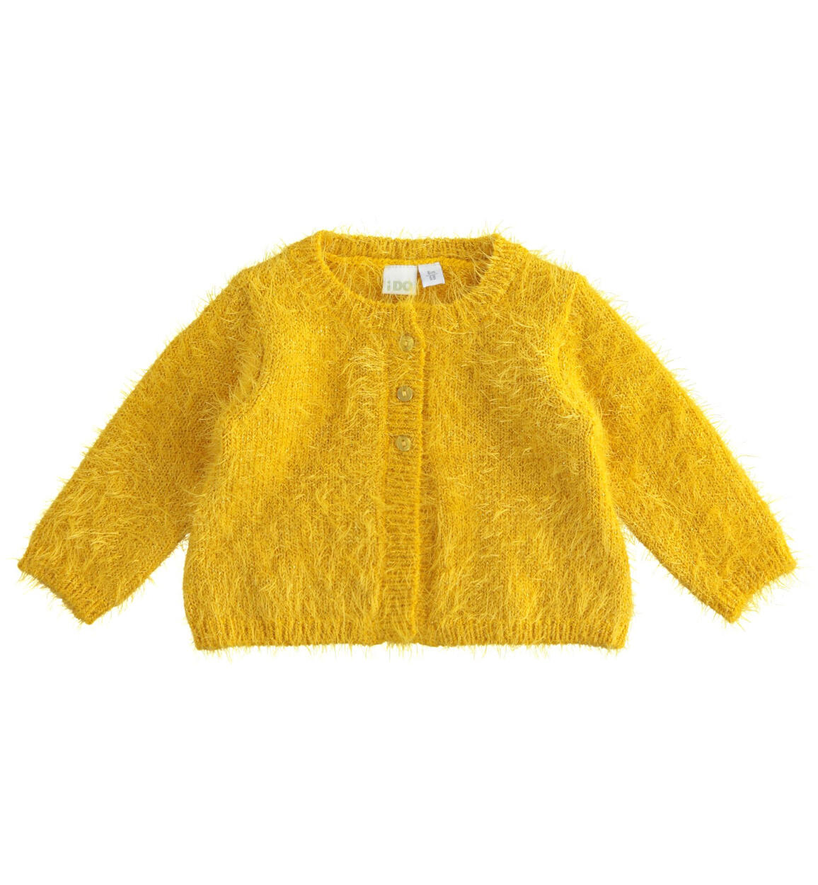 Grazioso cardigan per neonata in tricot lurex GIALLO iDO