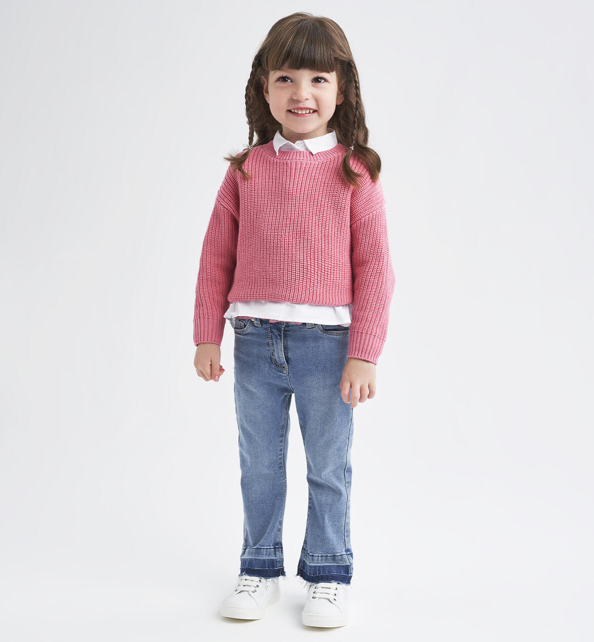 Jeans a zampa per bambina BLU iDO