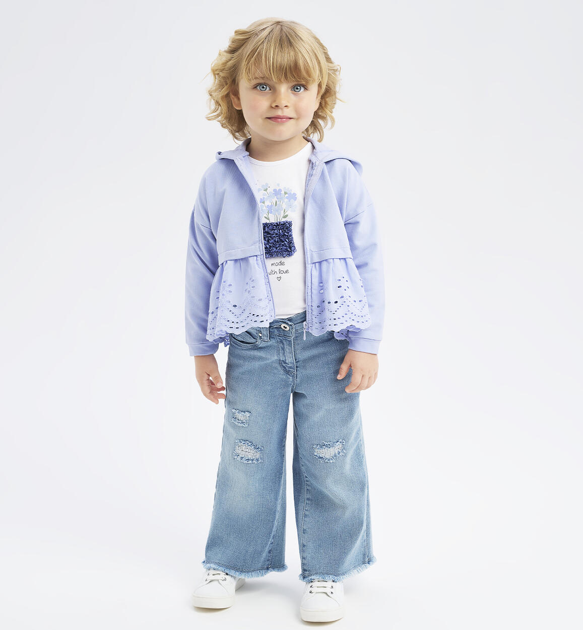 Jeans ampio bambina AZZURRO iDO