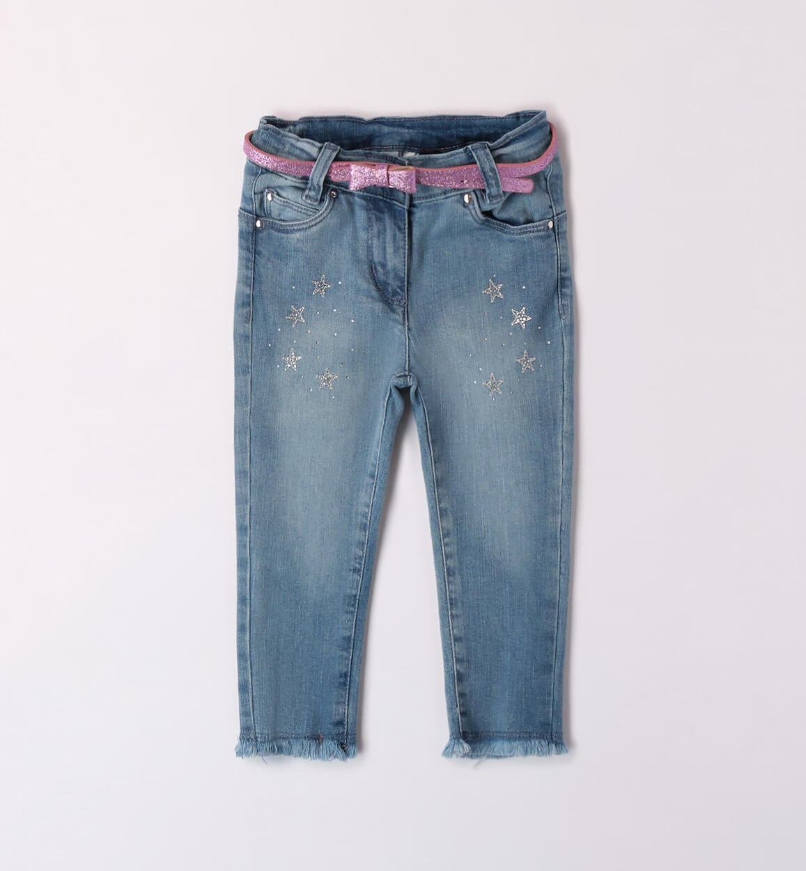 Jeans bambina con cintura BLU iDO