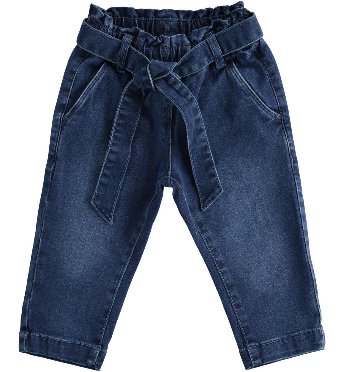 Jeans bambina in cotone stretch BLU iDO