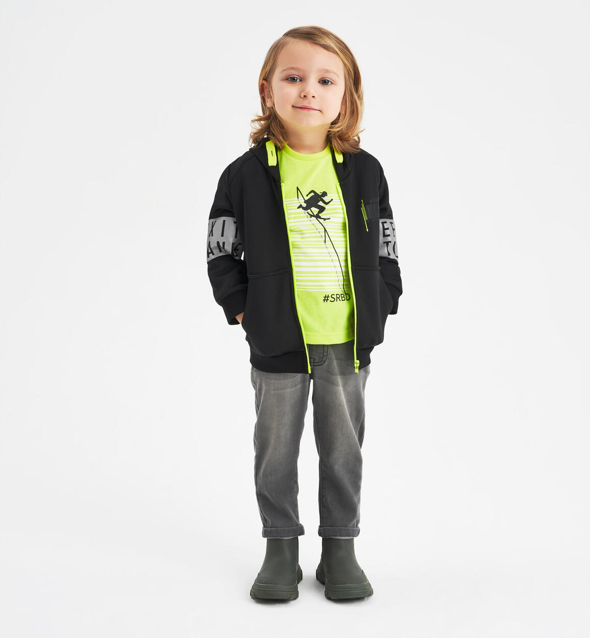 Jeans bambino con coulisse NERO Sarabanda