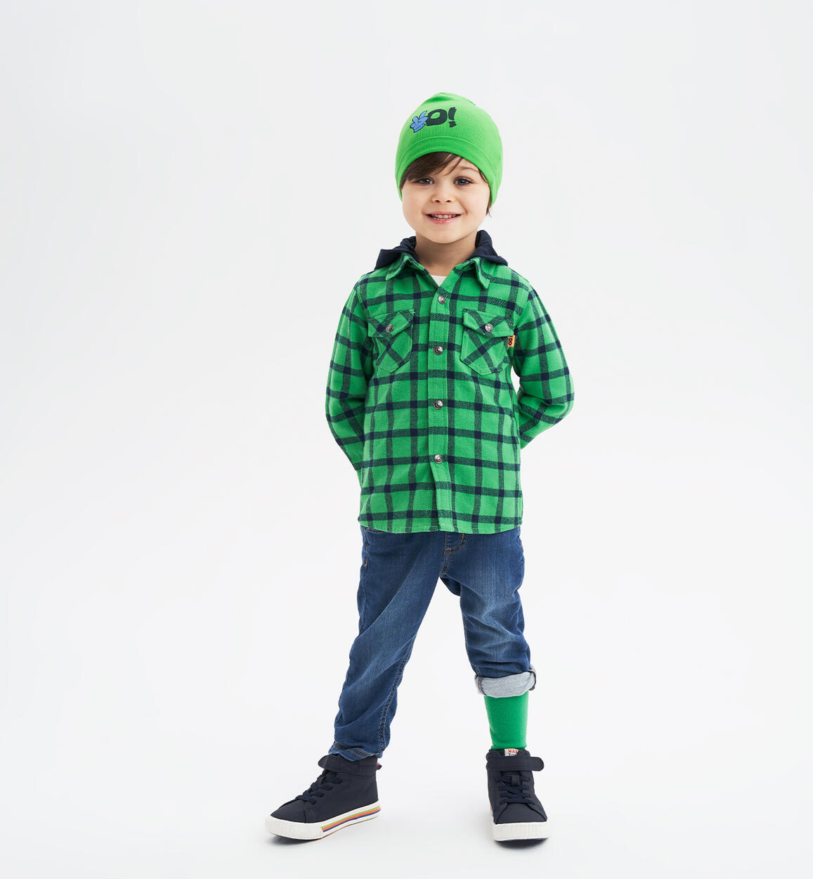 Jeans con elastico per bambino BLU iDO