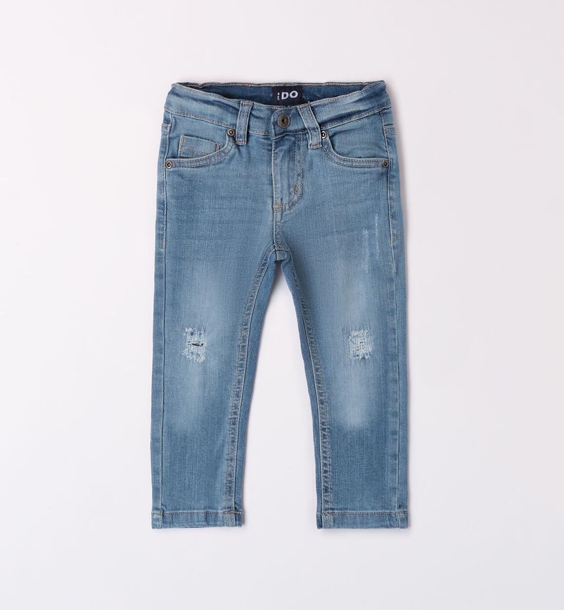 Jeans con rotture per bambino BLU iDO