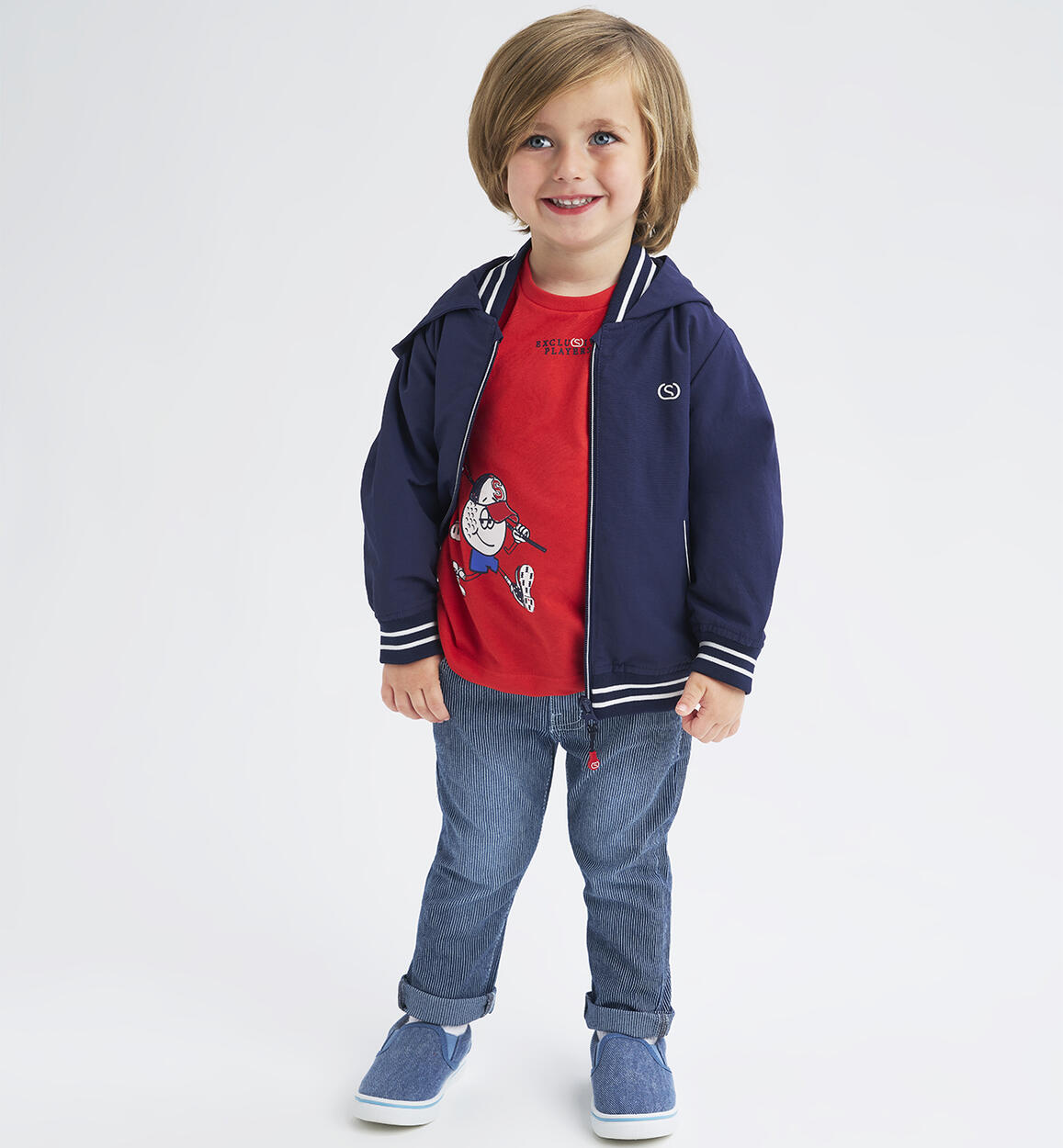 Jeans rigato per bambino BLU Sarabanda