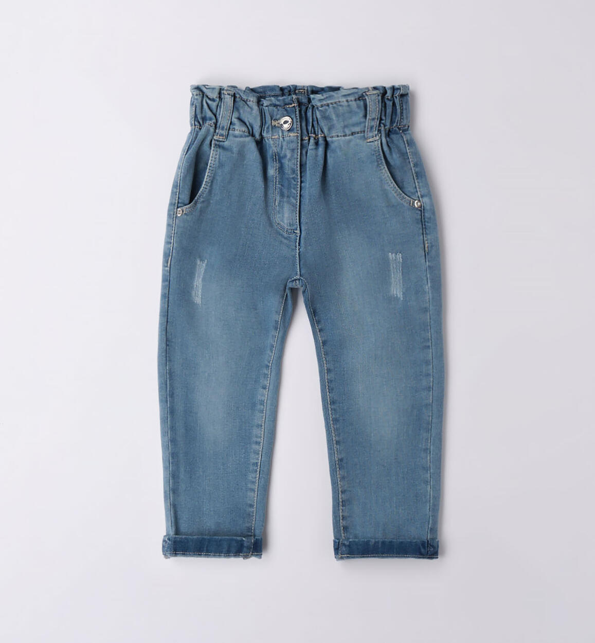 Jeans vita alta bambina BLU Sarabanda