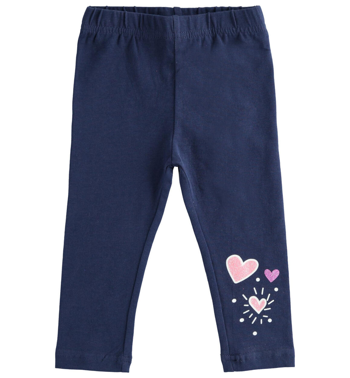 Leggings bambina in cotone BLU iDO