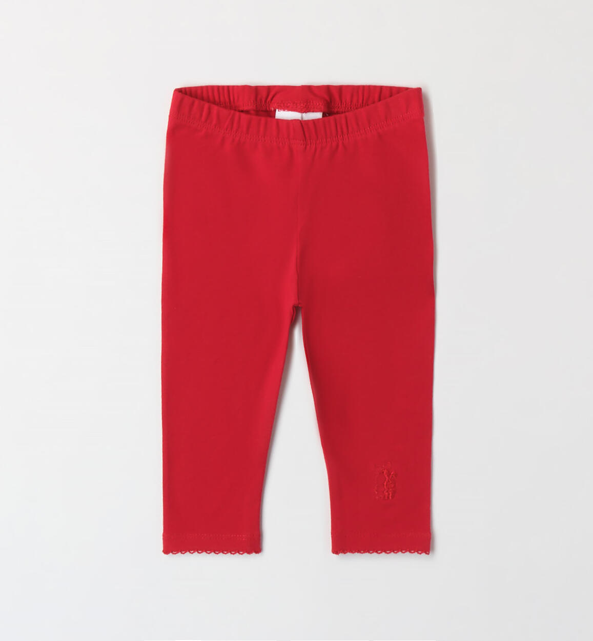 Leggings bimba con ricamo ROSSO iDO