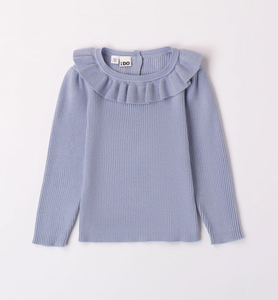 Maglia bambina con balza BLU iDO