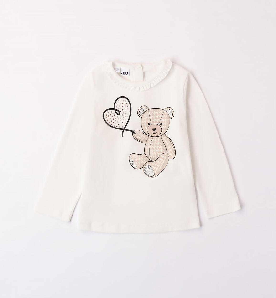 Maglia bambina con orsacchiotto PANNA iDO