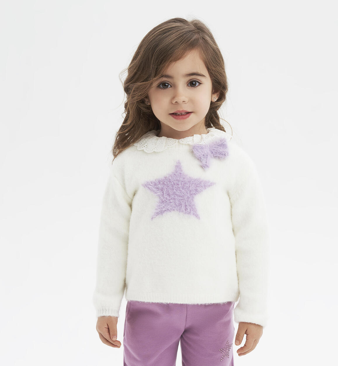 Maglia bambina con stella PANNA iDO