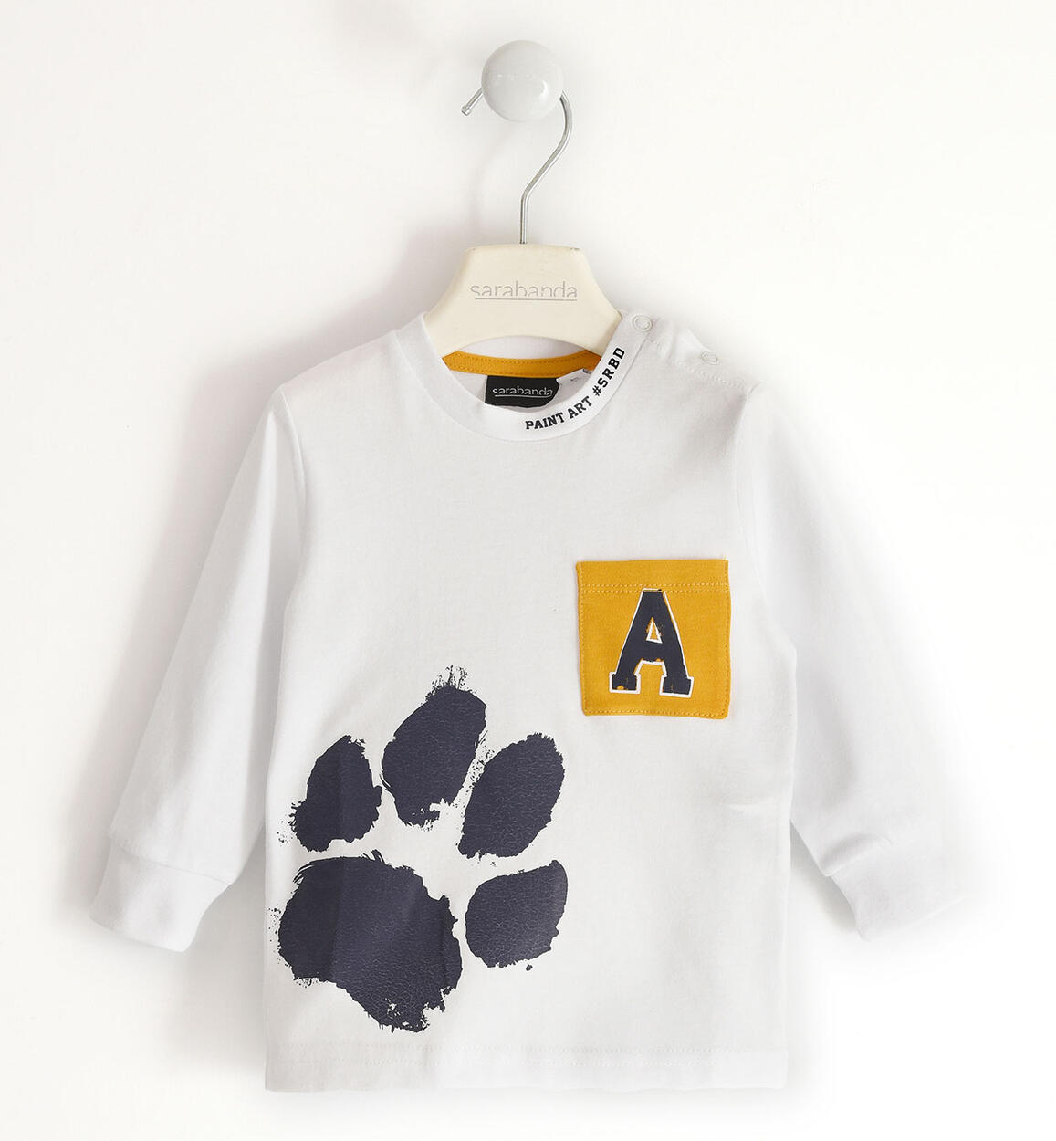 Maglia bambino con zampa BIANCO Sarabanda