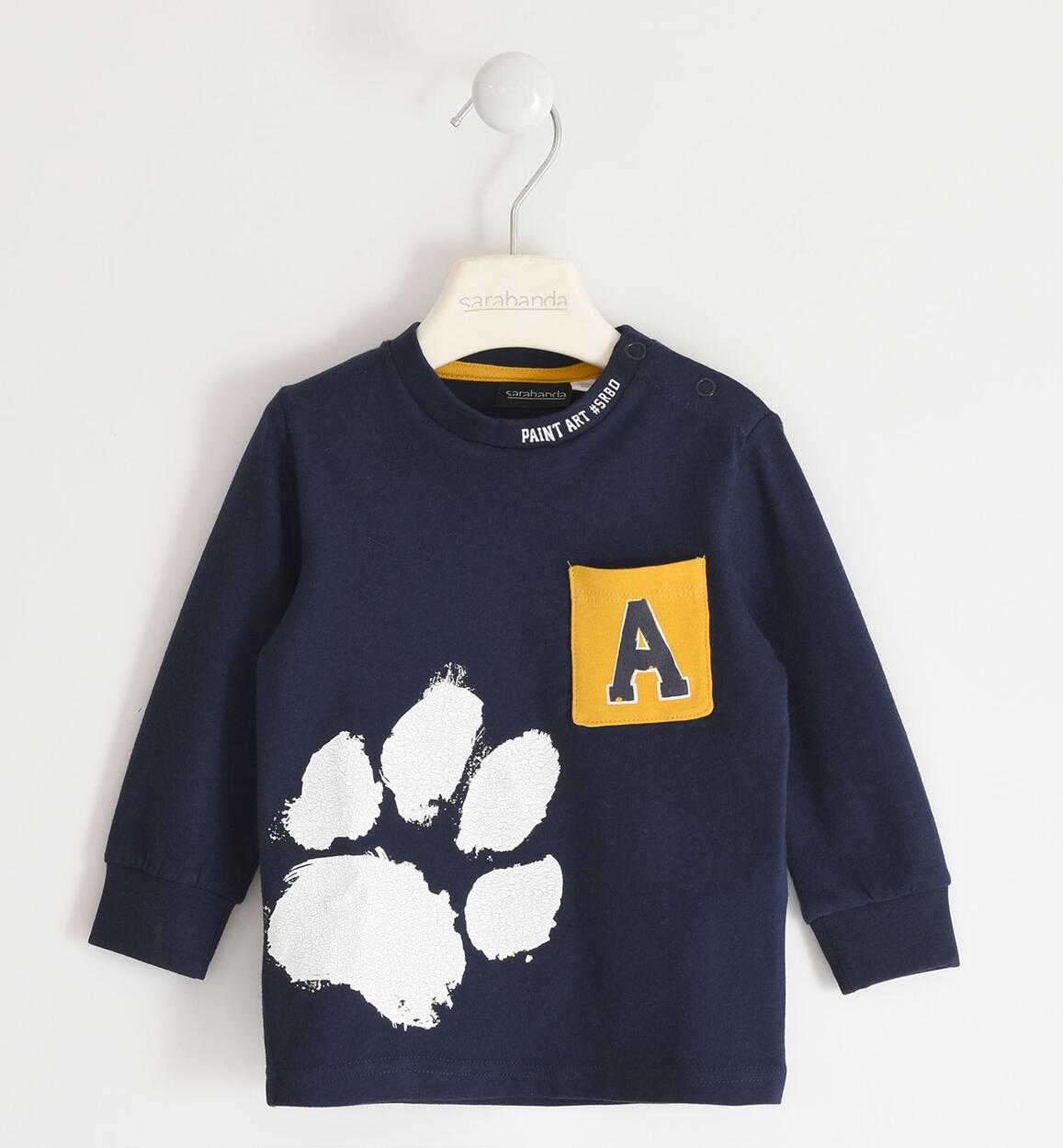 Maglia bambino con zampa BLU Sarabanda