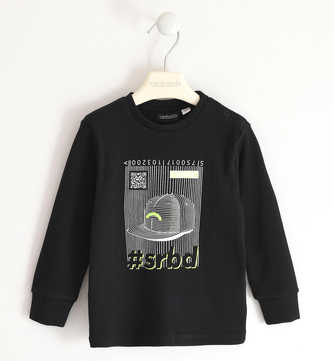 Maglia bambino girocollo NERO Sarabanda