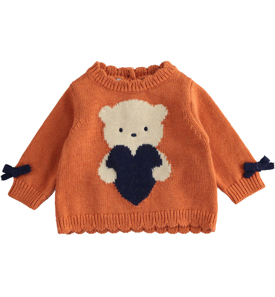 Maglia in tricot per bimba MARRONE Minibanda