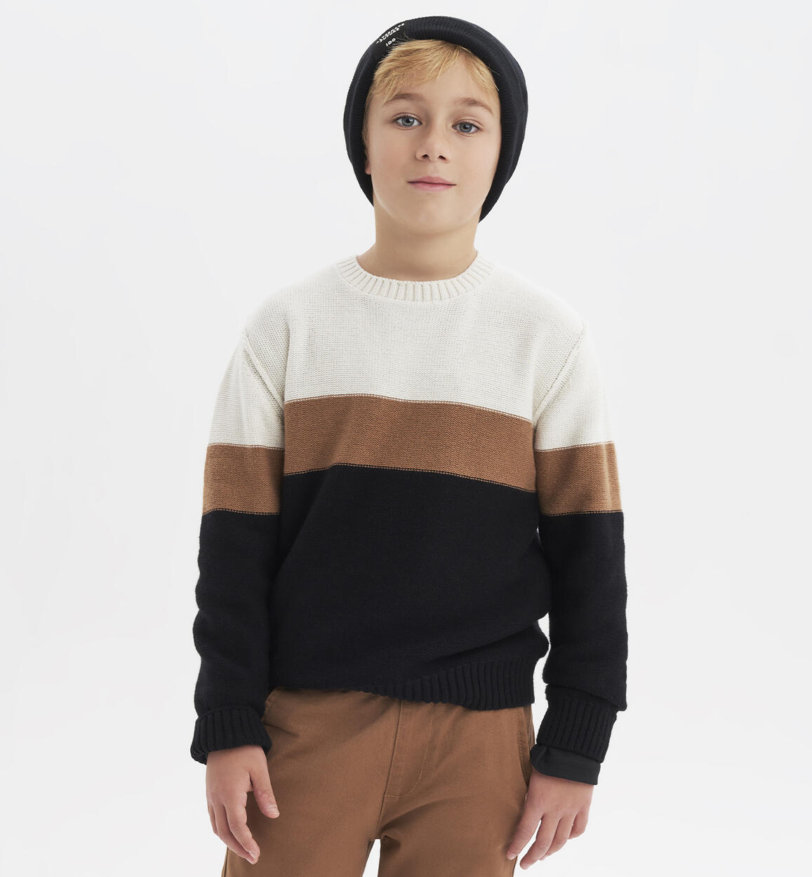 Maglia in tricot per ragazzo BEIGE iDO