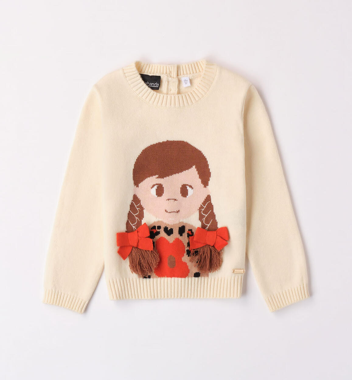 Maglia per bambina in tricot BEIGE Sarabanda