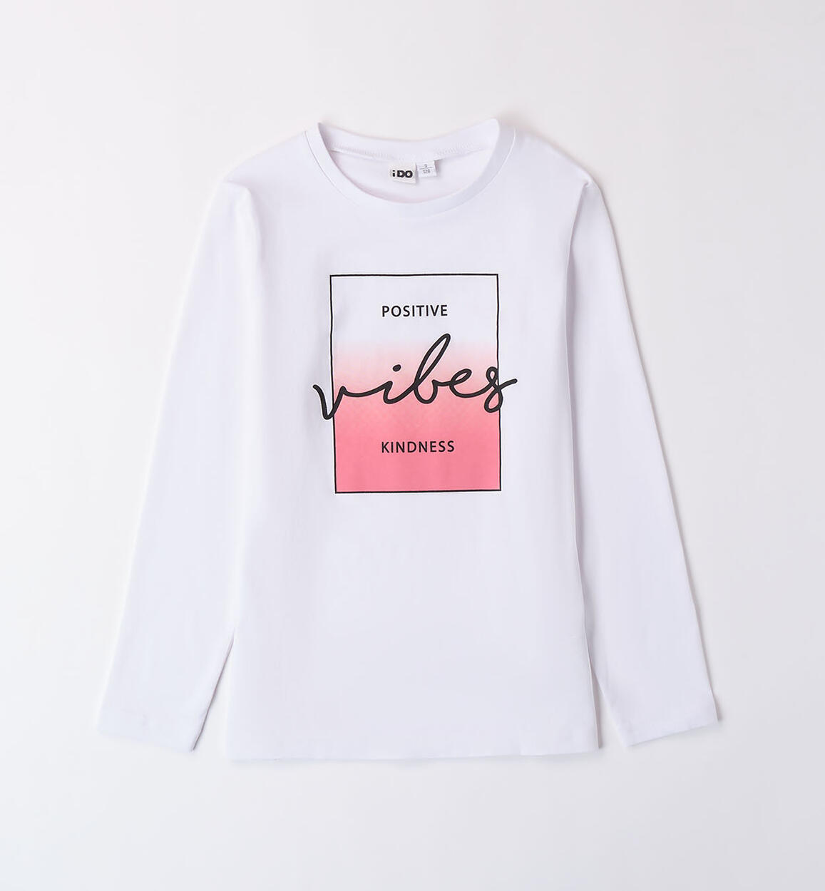 Long sleeved top for girls WHITE iDO