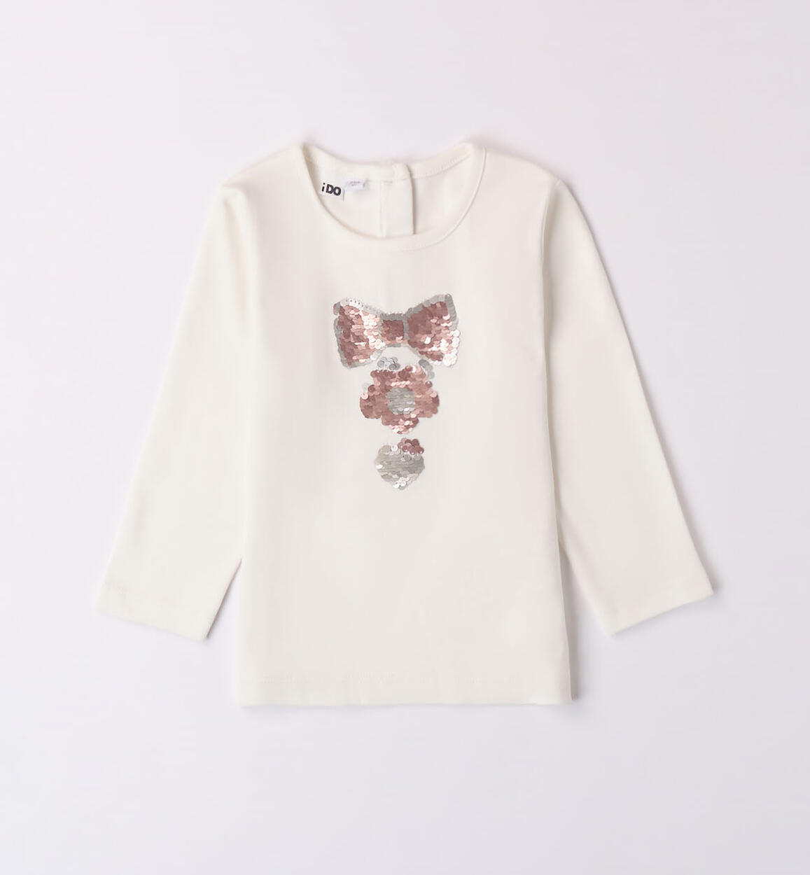 Maglietta bambina con paillettes reversibili da 12 mesi a 8 anni iDO