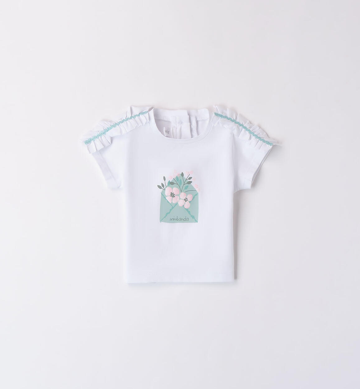 Girls' short-sleeved top WHITE Minibanda