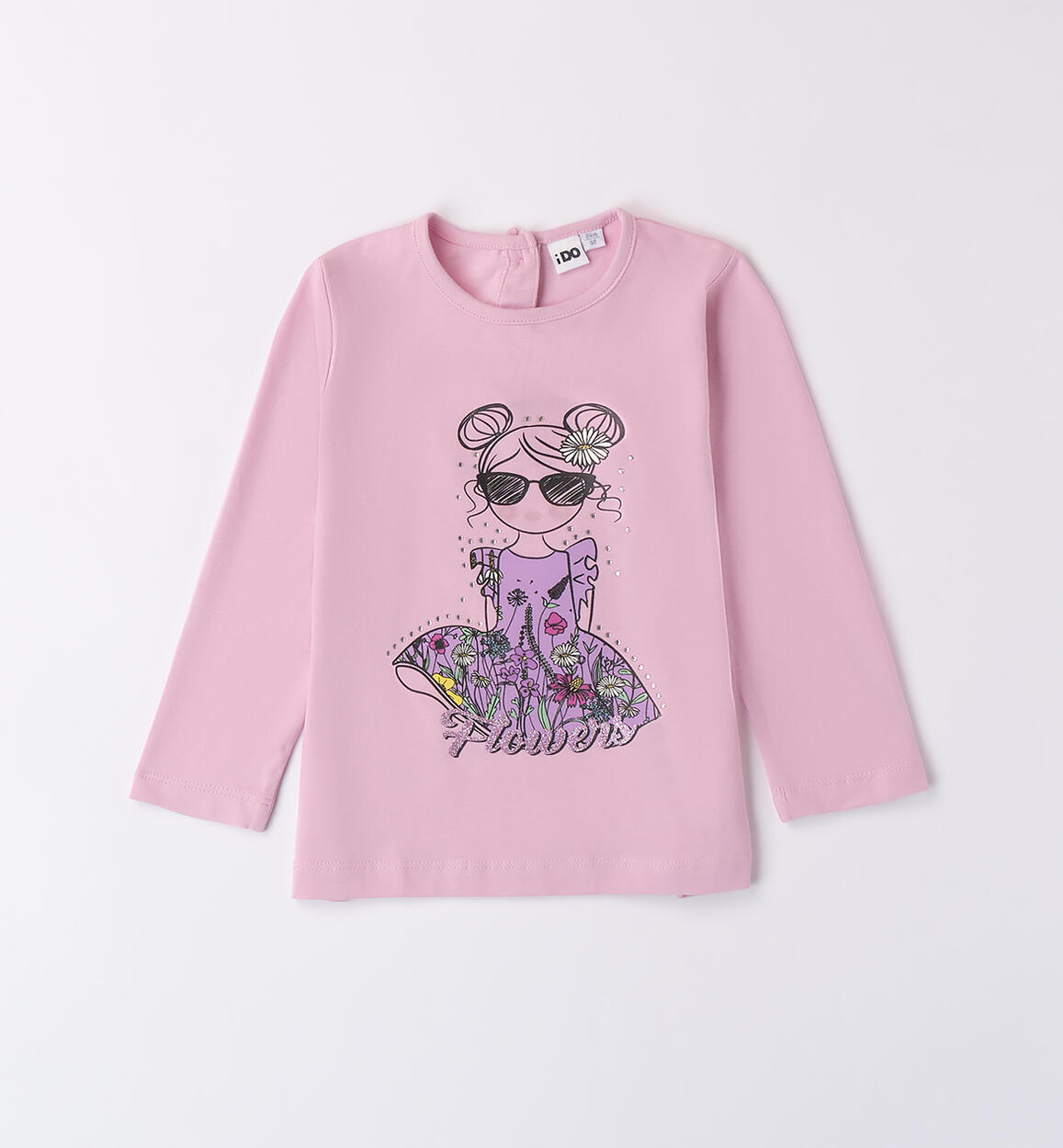 Girls' long-sleeved T-shirt  VIOLET iDO