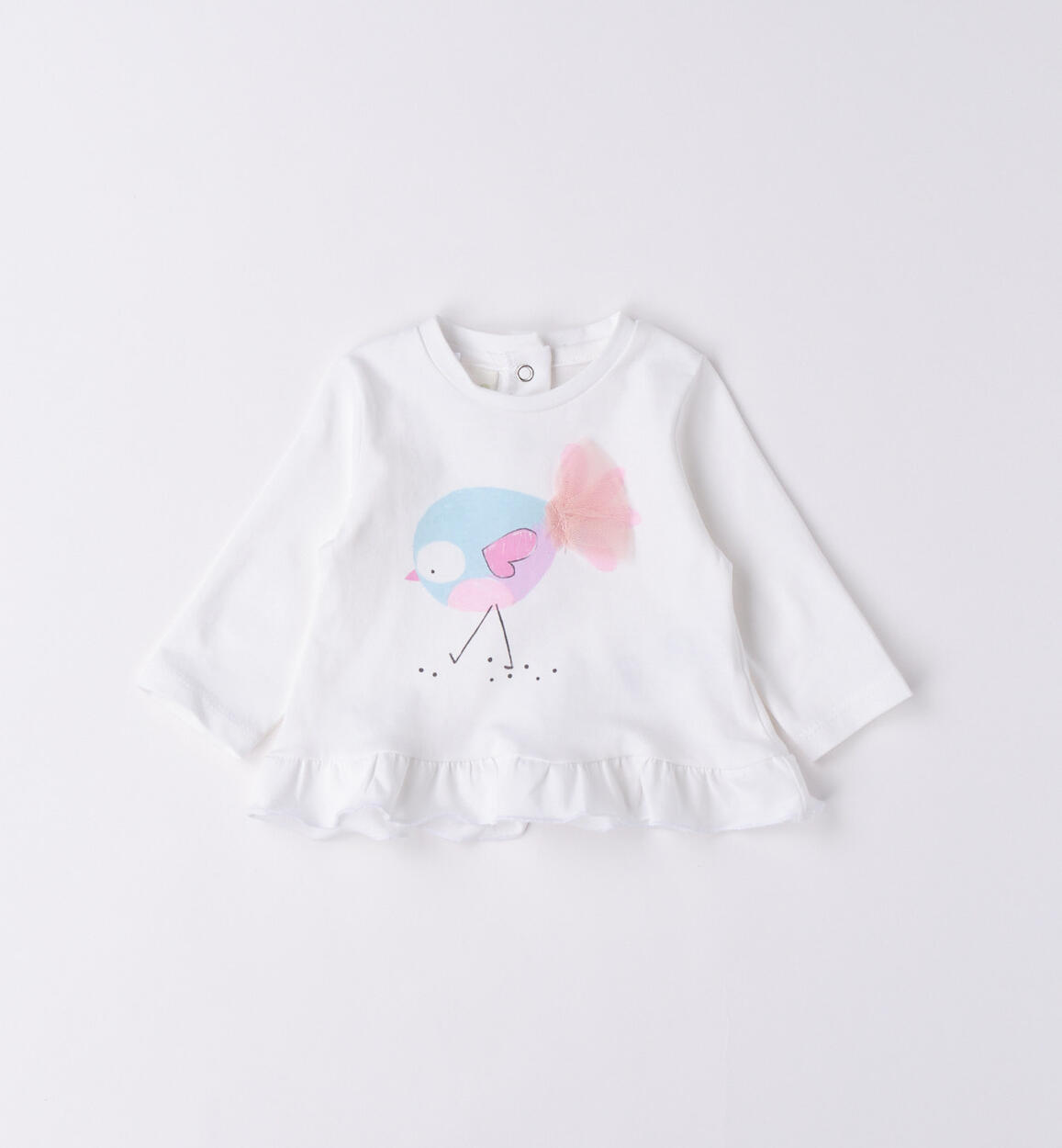 iDO 100% cotton baby chick T-shirt from 1 to 24 months WHITE iDO