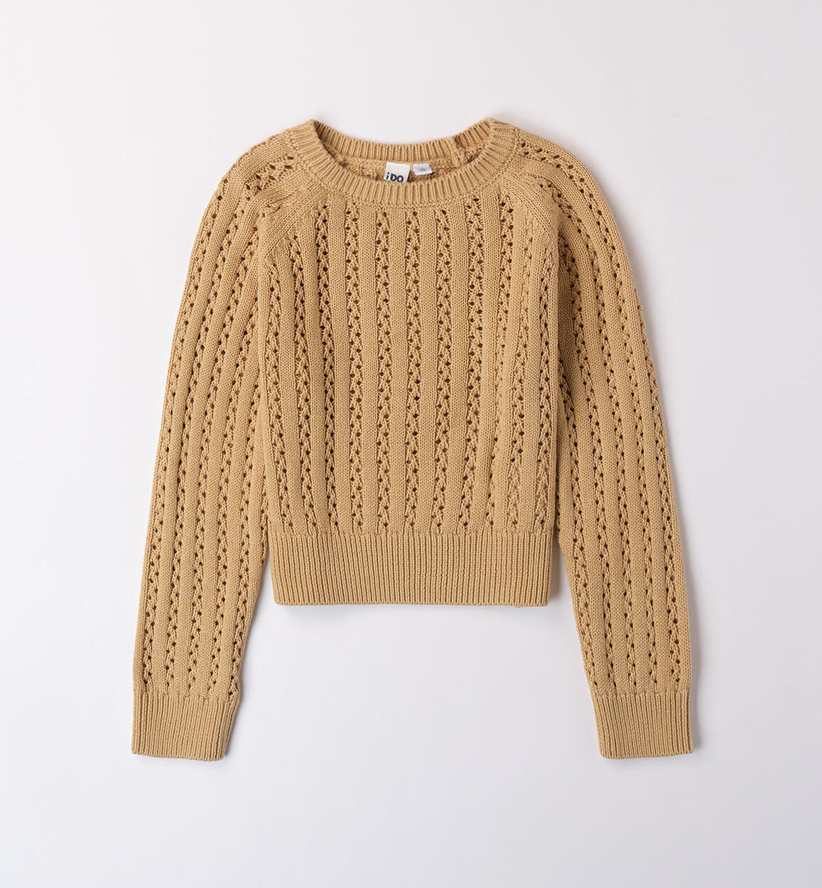 Openwork jumper for girls BEIGE iDO