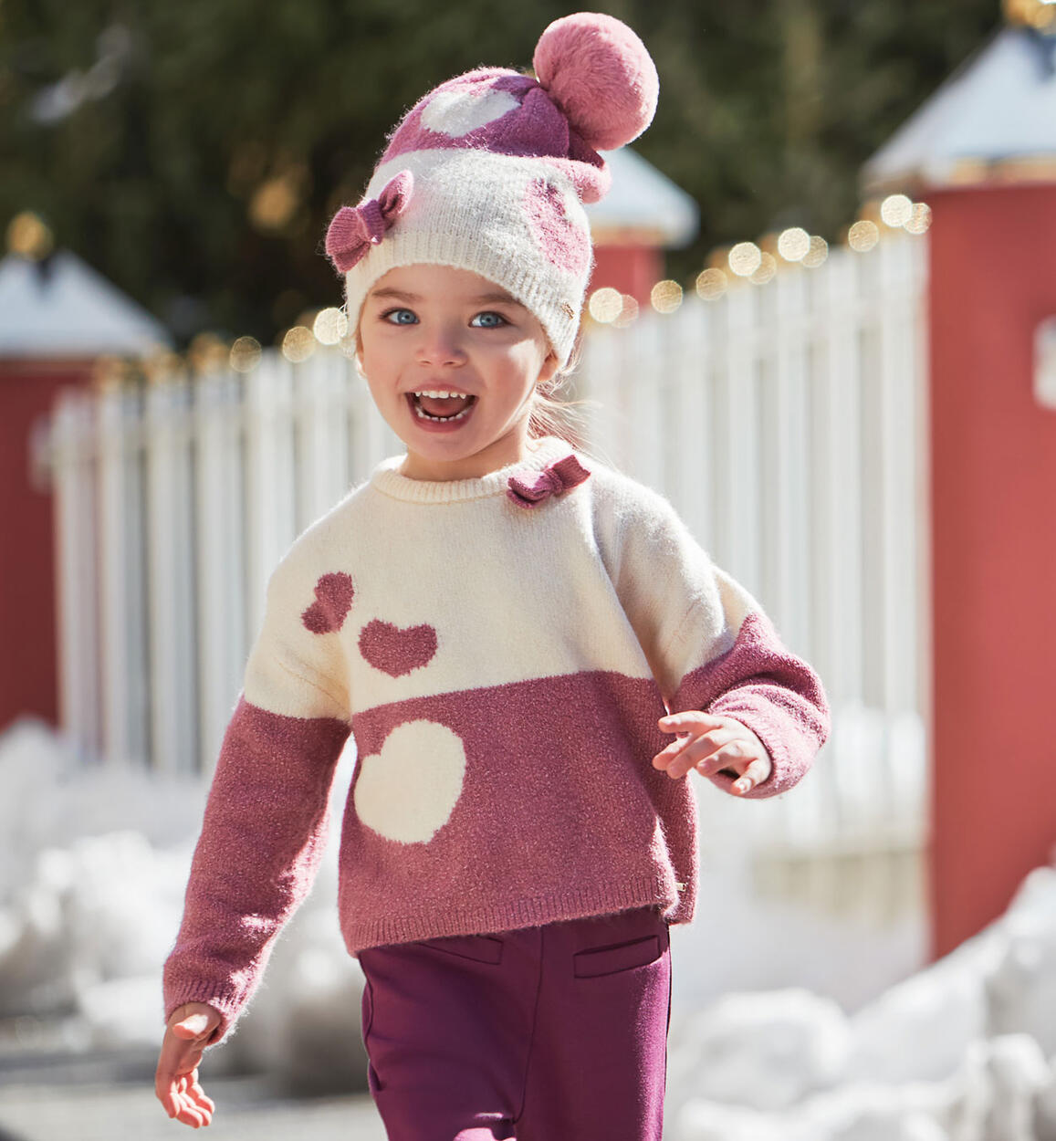 Maglione bambina in morbido tricot ROSA Sarabanda