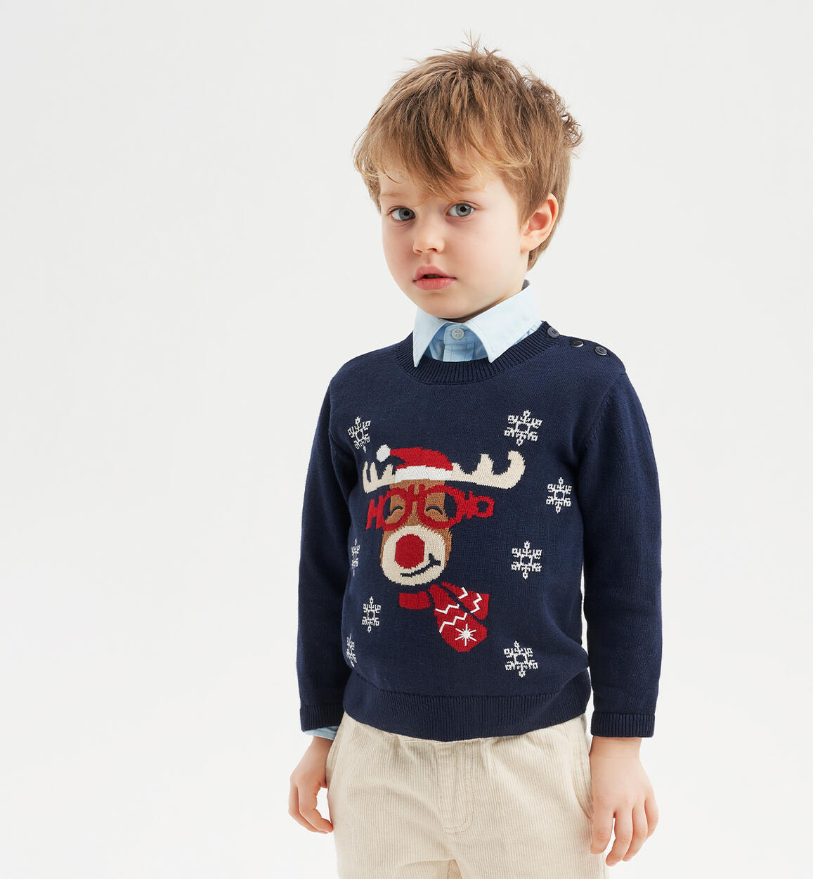 Maglione natalizio per bambino BLU Sarabanda