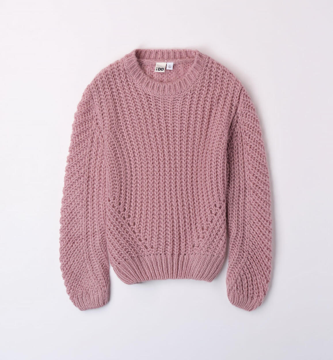 Maglione ragazza girocollo ROSA iDO