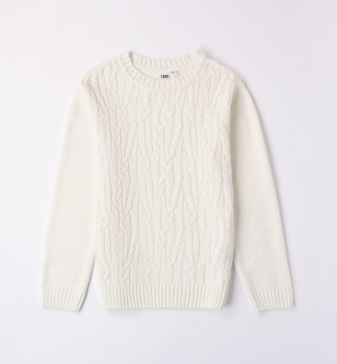 Maglione ragazzo in tricot PANNA iDO