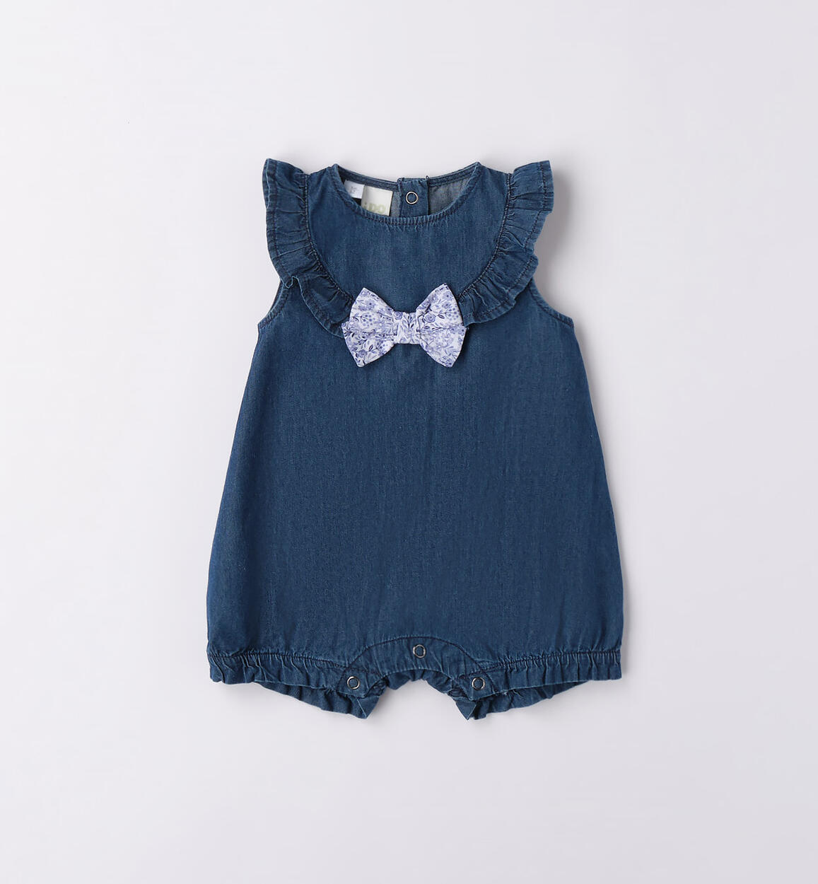 Pagliaccetto neonata denim leggero BLU iDO