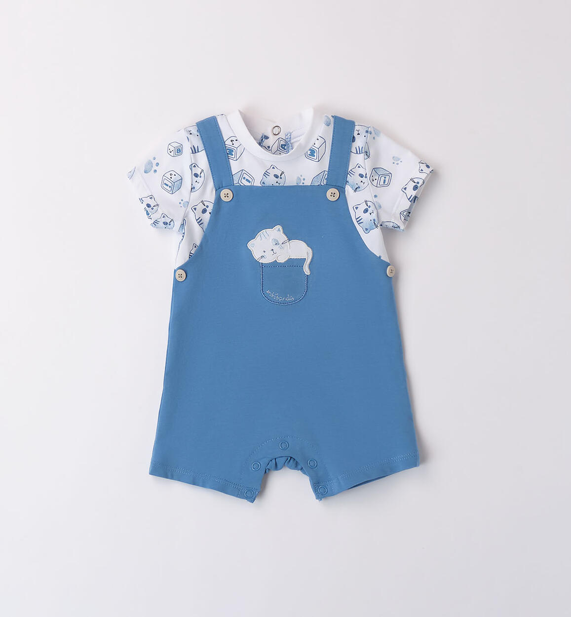 Baby boys' summer romper BLUE Minibanda