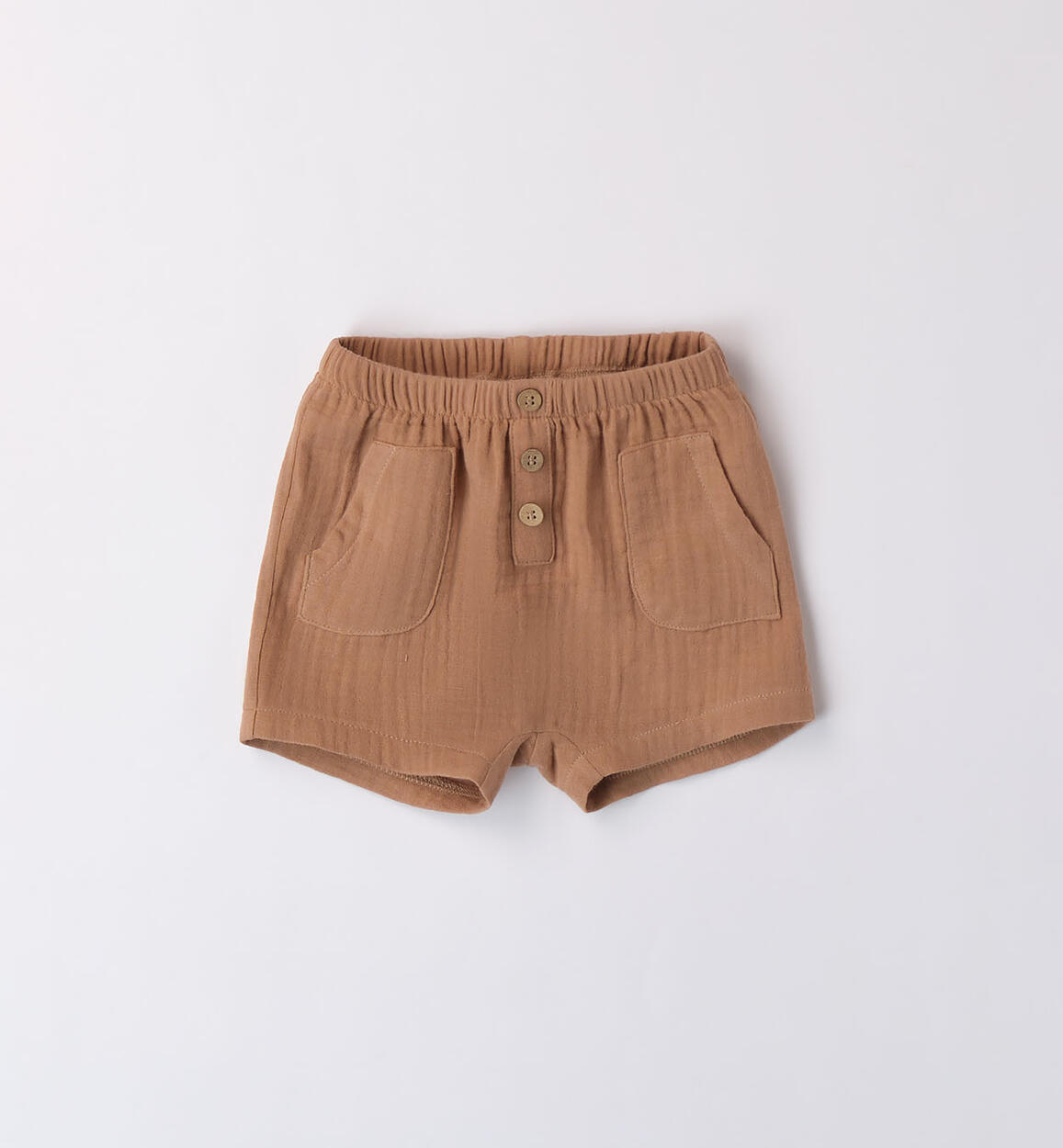 Pantaloncino in tela per bimbo BEIGE iDO