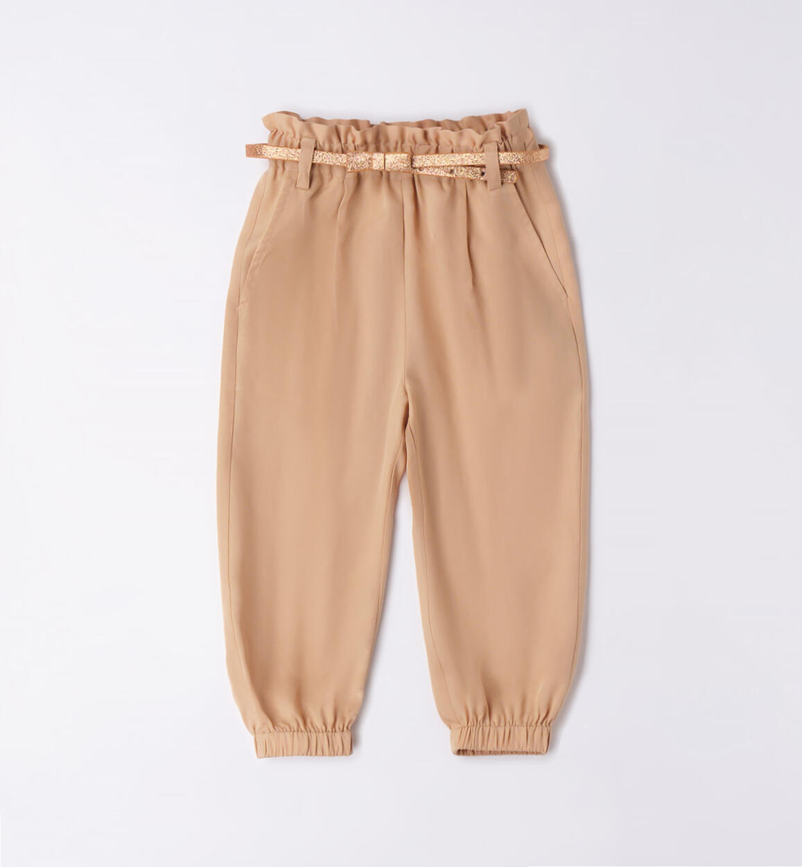 Pantalone bambina con cintura BEIGE iDO