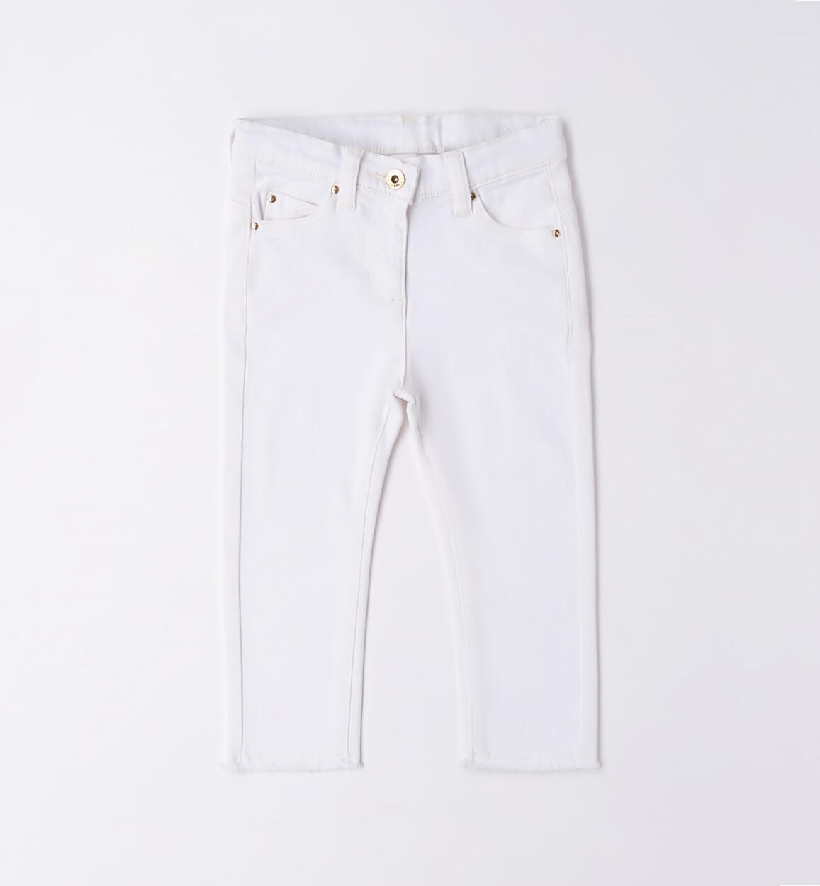 Pantalone bambina in twill BIANCO iDO